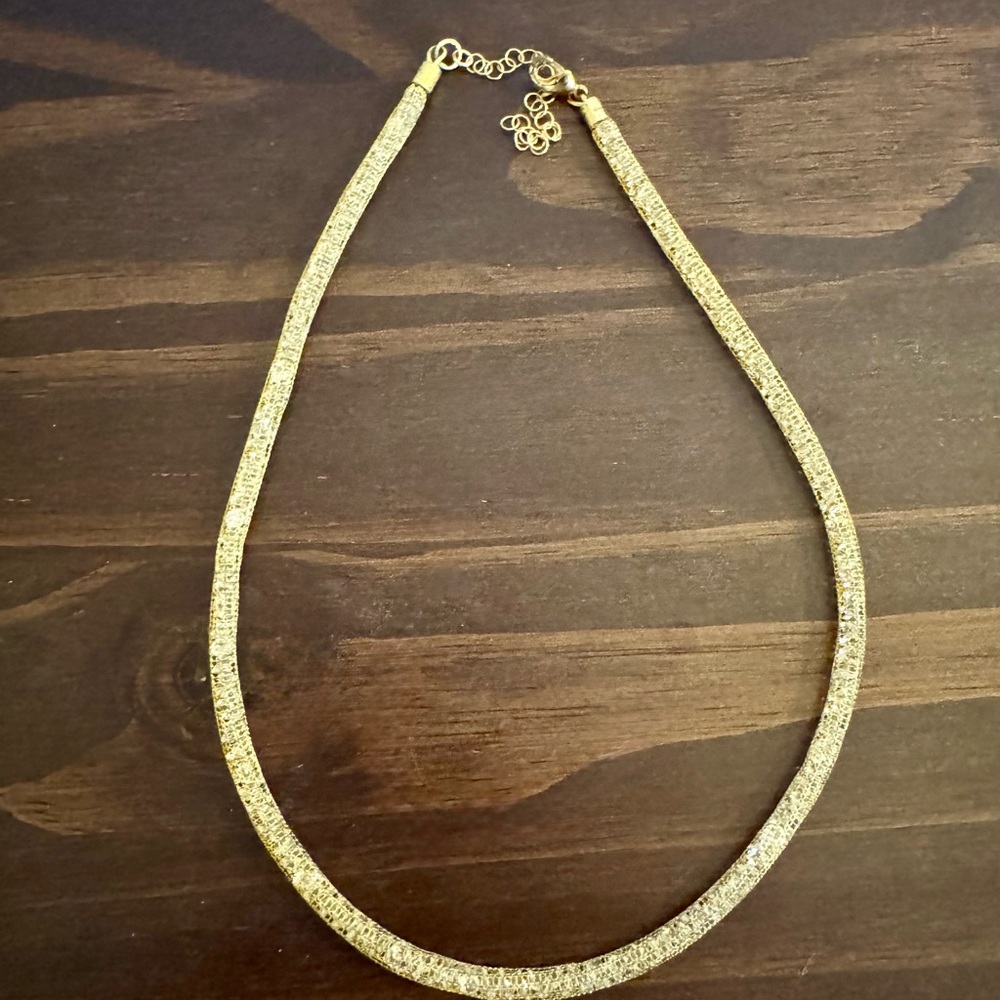 Gold Mesh Chain Necklace